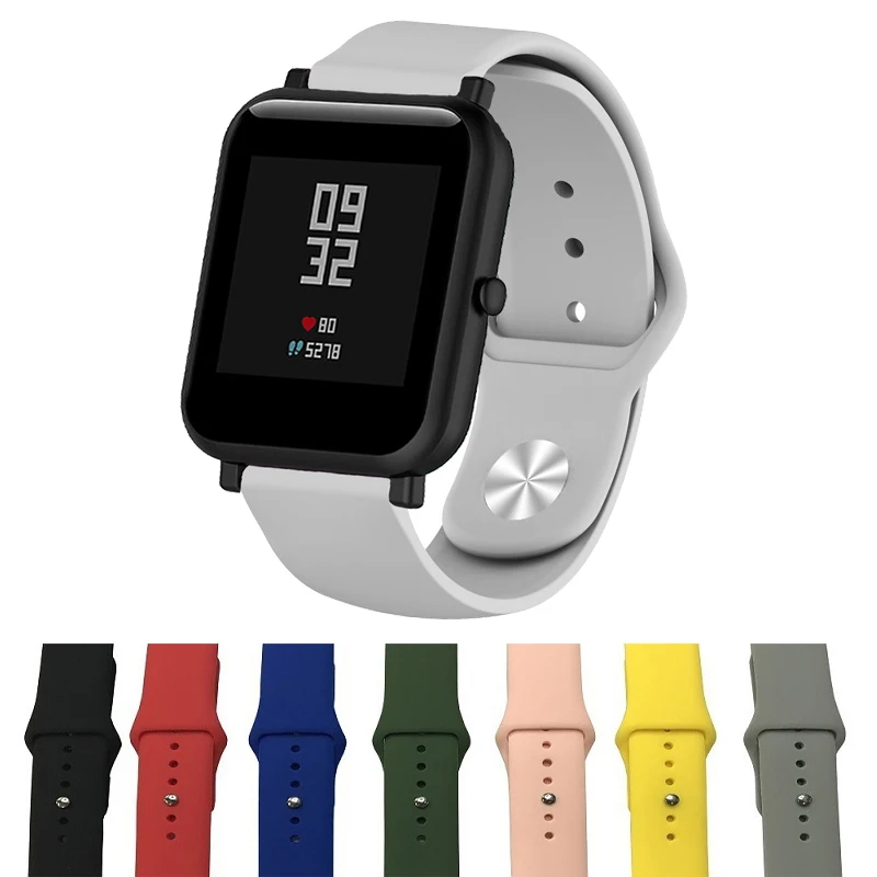 1 шт. силиконовый ремешок для смарт браслета Huami Amazfit фитнес трекер аксессуары