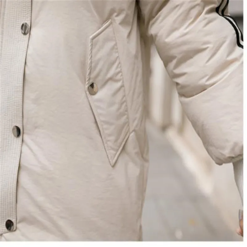 

Thick Winter Women Jacket 2019 Oversize Down Parkas Medium-Long Women Snow Wear Female Zipper Casual Manteau Femme Hiver M135