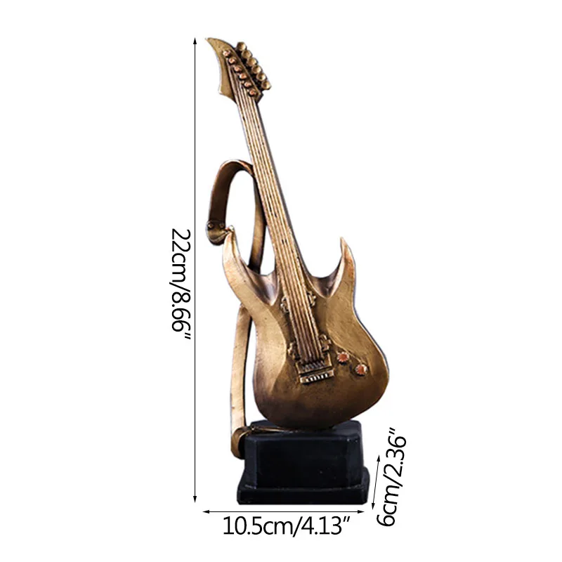 

Resin Home Decor Crafts Retro Guitar Model Bar Cafe Bookcase Decoration Musical Instrument Ornaments