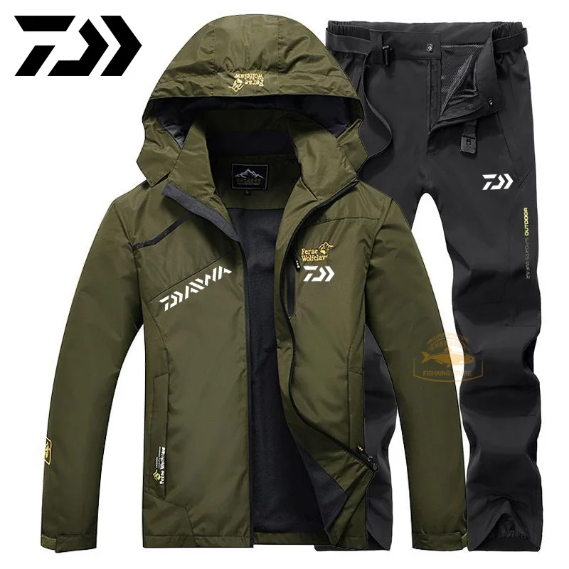 

Daiwa Fishing Suit Men Autumn Winter Thin Fishing Clothing Hooded Sports Jacket Hiking Fishing Jacket Outdoor Fishing Clothes
