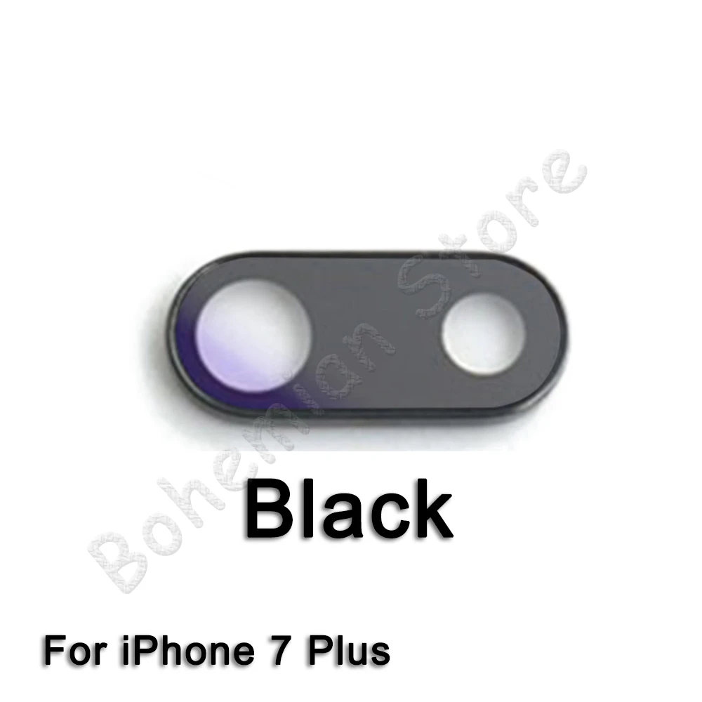Для iPhone 7 8 Plus сапфировый Кристалл задняя камера стекло объектив кольцо Крышка оригинальные запасные части - Цвет: i7 Plus Black