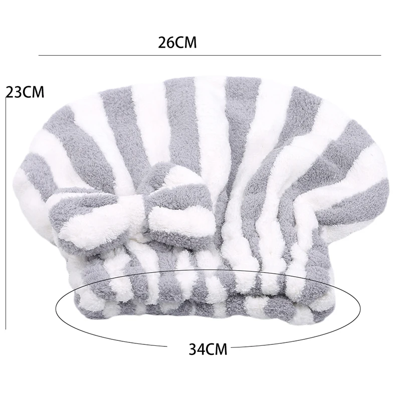 

4 Colors Dry Hair Hat Microfiber Solid Quickly Hair Turban Women Girls Ladies Cap Bathing Drying Towel Head Wrap Hat