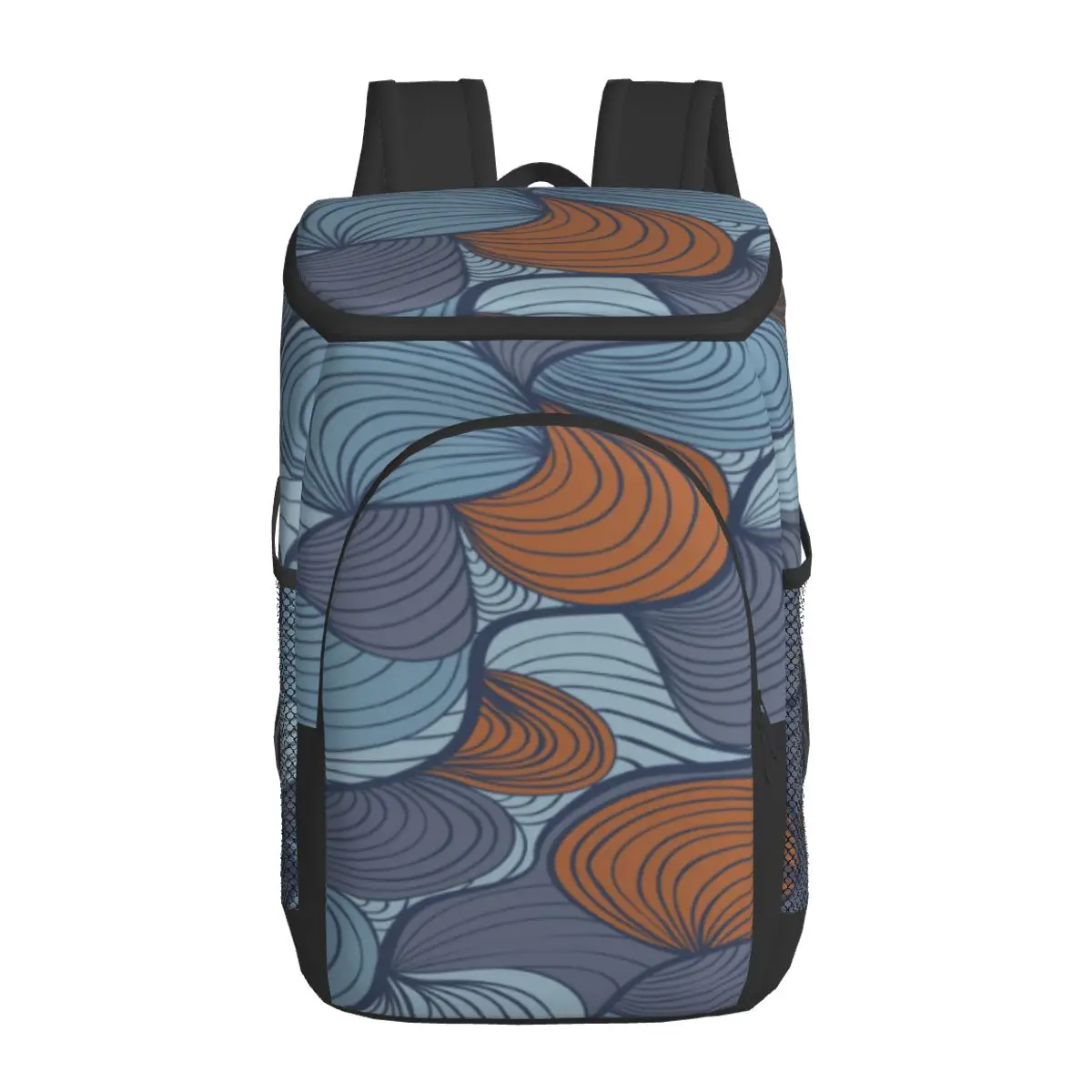 large cooler bag thermo lunch picnic box waves hairy shell insulated backpack ice pack fresh carrier thermal shoulder bag free global shipping