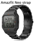 Браслет из нержавеющей стали для Amazfit NEO Смарт-часы ремешок для Xiaomi Amazfit Neo аксессуары для часов Ремешок