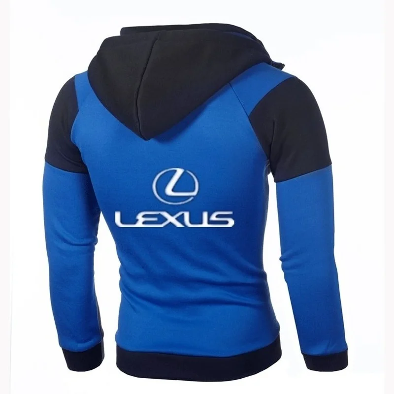 

For LEXUS Logo Men Sweatshirt Casual Jacket Coat Zipper Cotton LEXUS Hoodie Cardigan Hoodie Double Zipper Jacket Outerwear