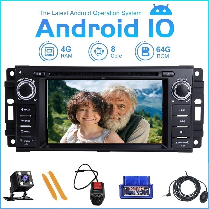Автомагнитола ZLTOOPAI для Dodge Ram Challenger Jeep Wrangler JK Android 10 GPS мультимедийный плеер DVD