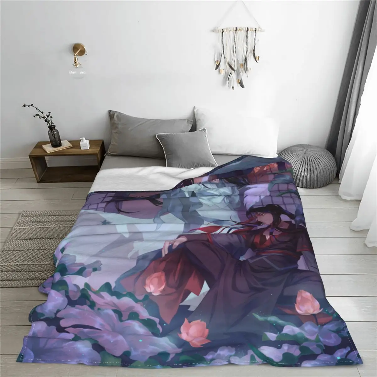 Фланелевое Одеяло с изображением аниме Grandmaster Of Demonic Culture новинка одеяло для дома