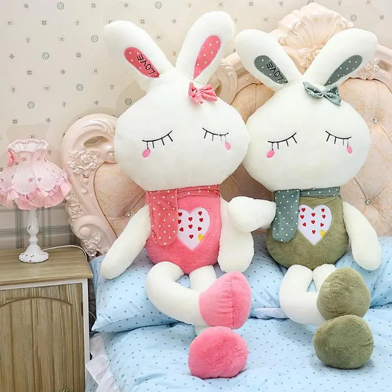 

60cm Cute Cartoon Rabbit Doll Plush Toy Sleeping Mate Boy Girls Kids Lovely Animal Stuffed Stuffed Pillows Soft Toy Great Gift