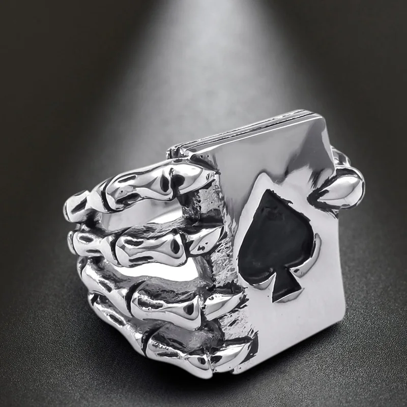 2019 винтажные дизайнерские кольца для игральных карт мужчин кольцо в готическом