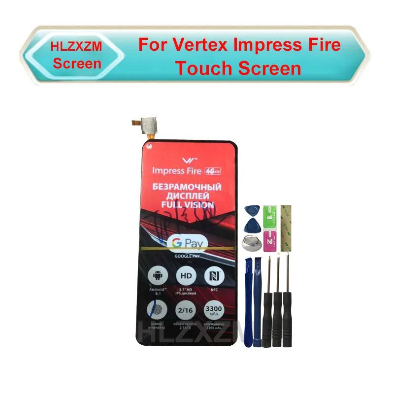 Для Vertex Impress Fire сенсорный экран без ЖК дисплея дигитайзер сенсор Замена с
