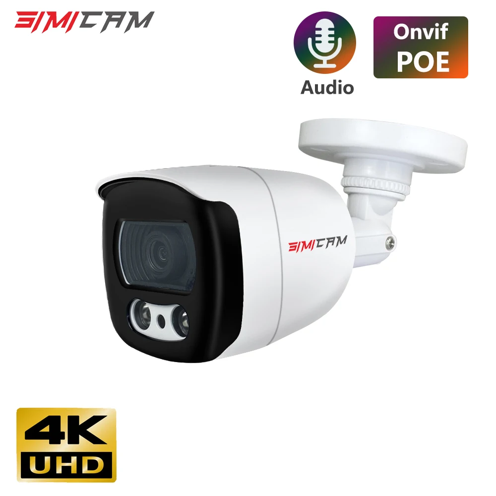 Водонепроницаемая IP камера видеонаблюдения 8 Мп 4K 3840x2160 PoE IP66 4 МП 5 4K|Камеры