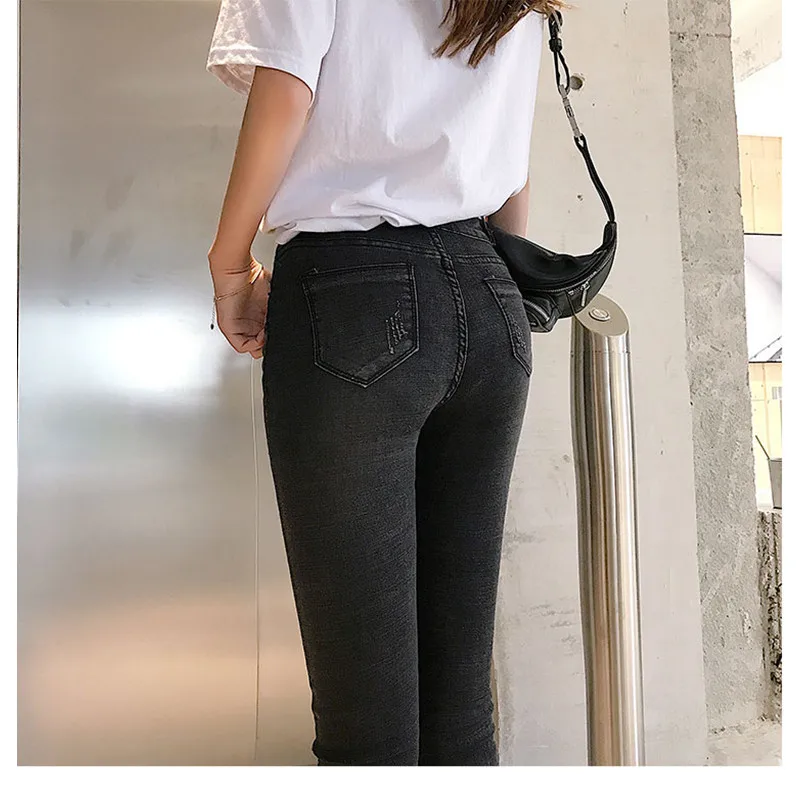 

JUJULAND Newest Arrivals Fashion Hot Women Denim Skinny Pants High Waist Stretch Jeans Slim Pencil Jeans Women Casual Jeans 8206