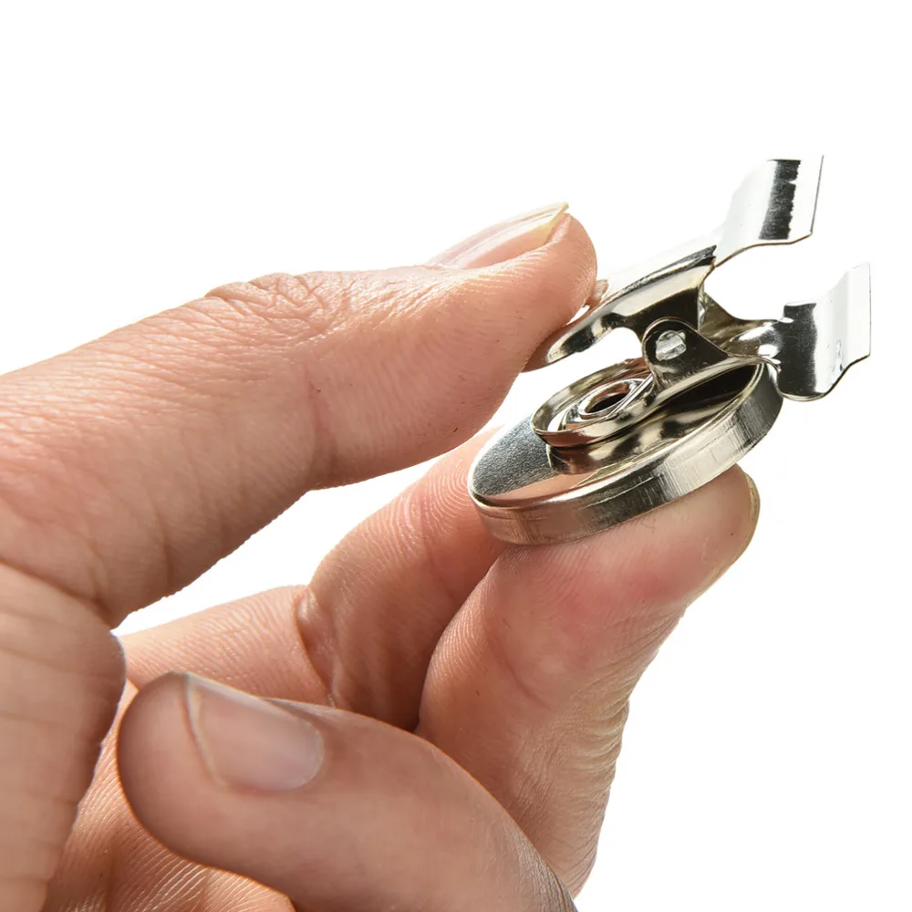 

5Pcs Magnetic Clip Magnet Memo Note Message Holder Silver Metal Clamp Multifunctional Creative Paper Office Clips 3cm