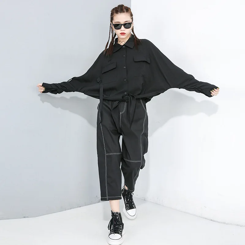 2020 кардиган Необычные повседневные рубашки рукав летучая мышь рубашка Женские