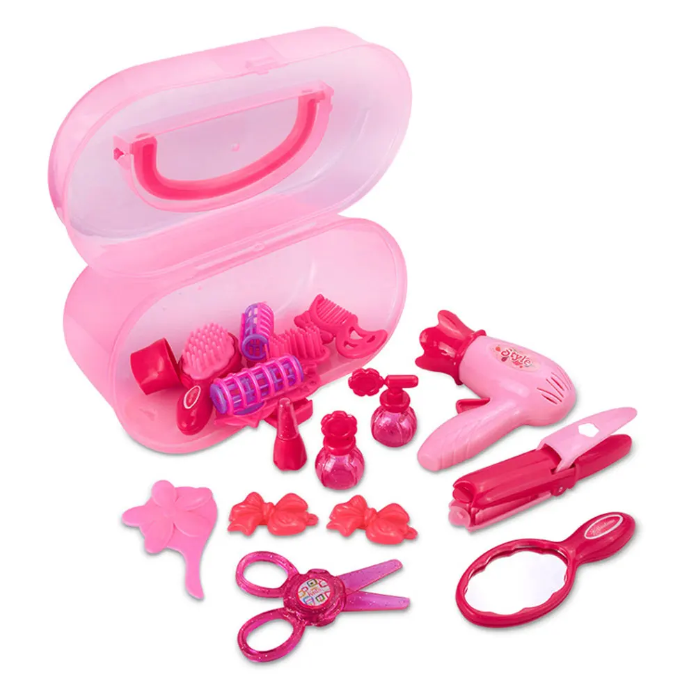 Детские игрушки для макияжа набор имитация парикмахерских пластиковых игрушек