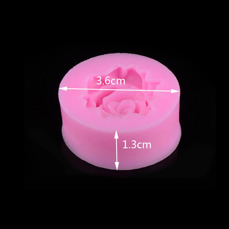 1pc 3D Rose Flower Shapes Silicone Mold Fondant Mold Sugarcraft Cake Decorating Baking Tools Surgar Soap Candle Mould M087 images - 6