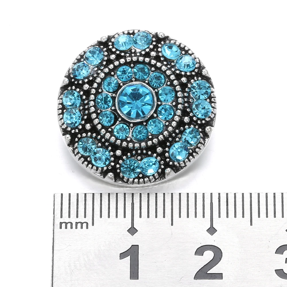 6 шт./лот новые ювелирные изделия с красивым цветком 18 мм кнопки со стразами