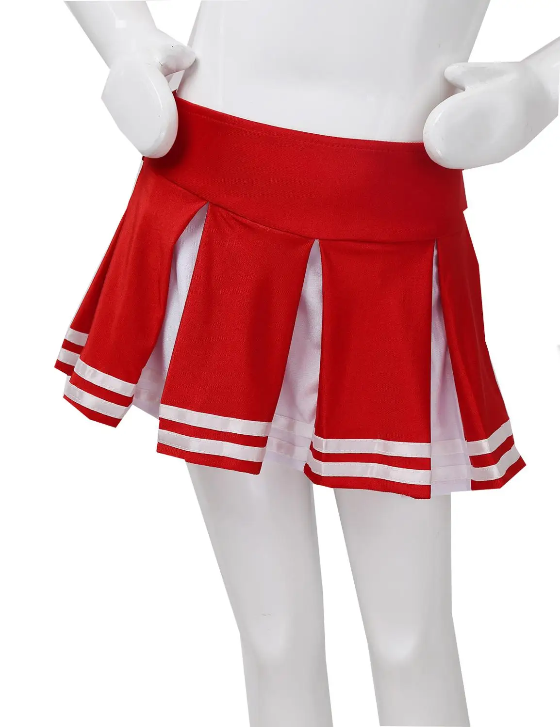 

Kids Girls Carnival Cosplay Costume Outfit Sleeveless Zippered Crop Top with Pleated Skirt Set Role Playing Dress Up Clothing