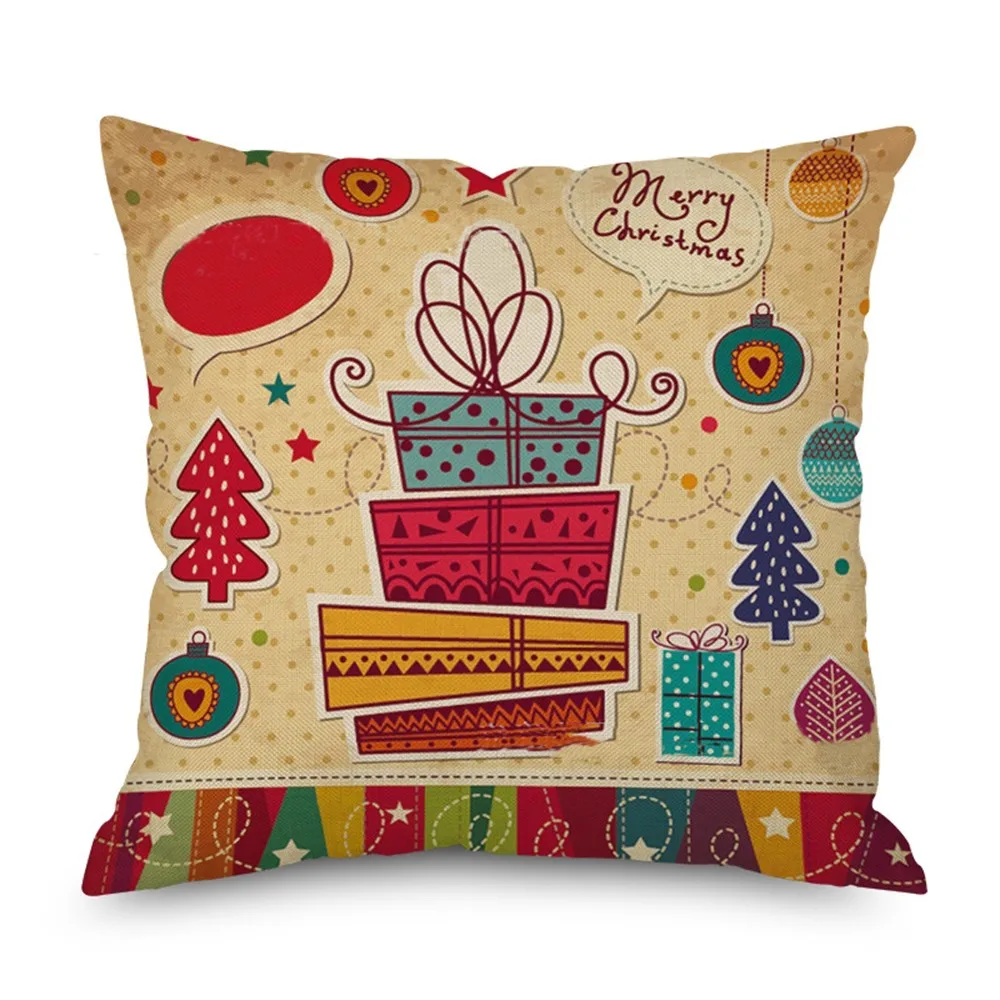 Новогодние рождественские украшения для дома подушка на диван кровать Чехол