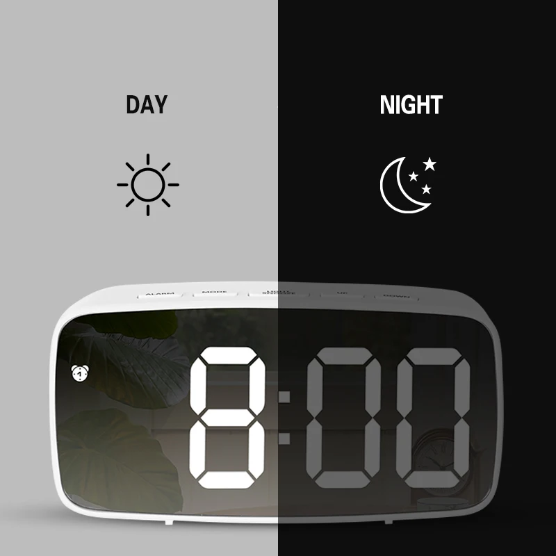Акрил/зеркальные часы будильник светодиодный цифровые голос Управление время