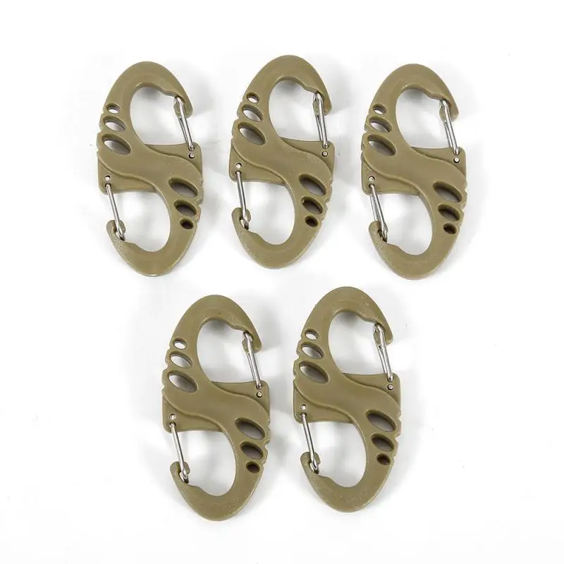 

5 Tough S Caribiner 8 Shape Climbing Accessories Carabiner Clip Hook Small Keyring Camping Sports New Hiking Tools