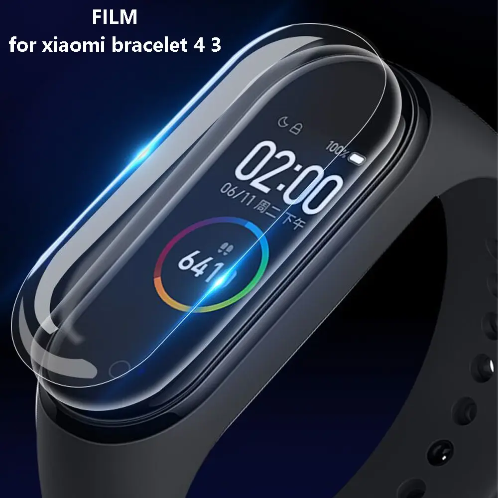 

Glass For Xiaomi Mi Band 4 3 Screen Protector Film For Xiaomi Mi Band 3 4 NFC Smart Bracelet Accessories Full Screen Film 2pcs