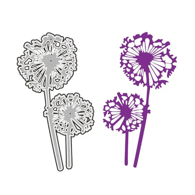 Металлические плашки с одуванчиками Трафаретный Скрапбукинг Сделай Сам штамп