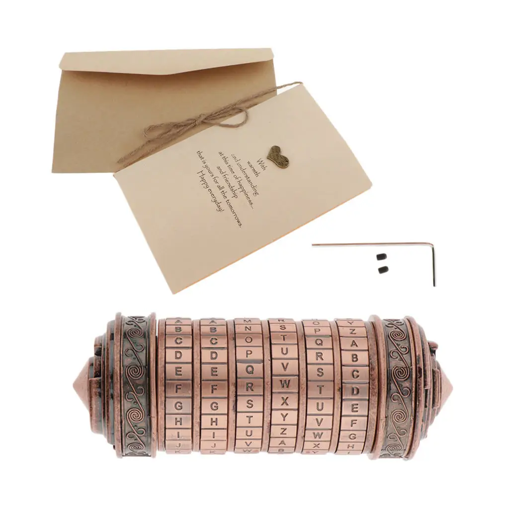 

Da Vinci Lock Alloy Romantic Birthday Gift Room Props Educational Toys