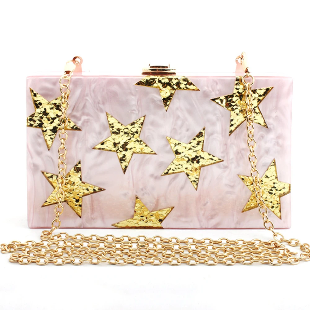 

Women Star Diamond Bags Luxury Designer Shoulder Flaps For Ladies 2021 Fashion Chains Crossbody Satchels Female New PVC Handbags