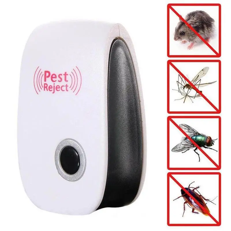 

1PC Us Plug Pest Reject Pro Ultrasonic Repeller Bed Roaches Spider Bug Mosquito Repellent Mites Electronic Defender V9J5
