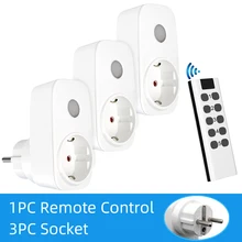 Universal EU Socket Plug 433 Mhz Remote Control Switch RF Wireless Controller For Smart Home Compatible With Broadlink RM4 Pro