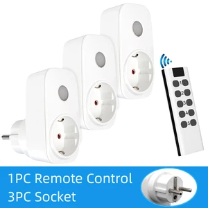 universal eu socket plug 433 mhz remote control switch rf wireless controller for smart home compatible with broadlink rm4 pro free global shipping