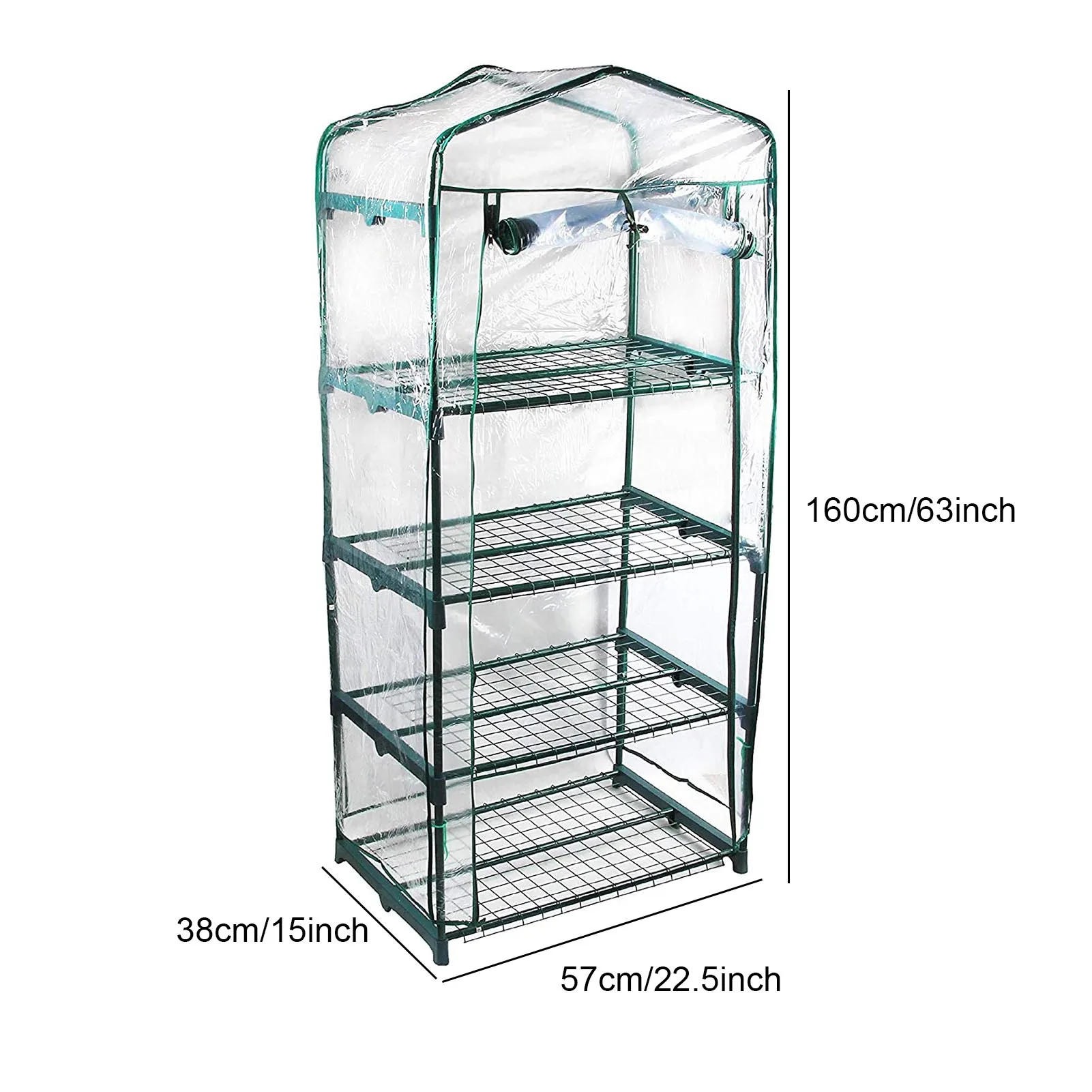 

Four Floors Green Household Plant Greenhouse Mini Garden Warm Room PVC Cover Plastic Garden Green House Not Include Shelf