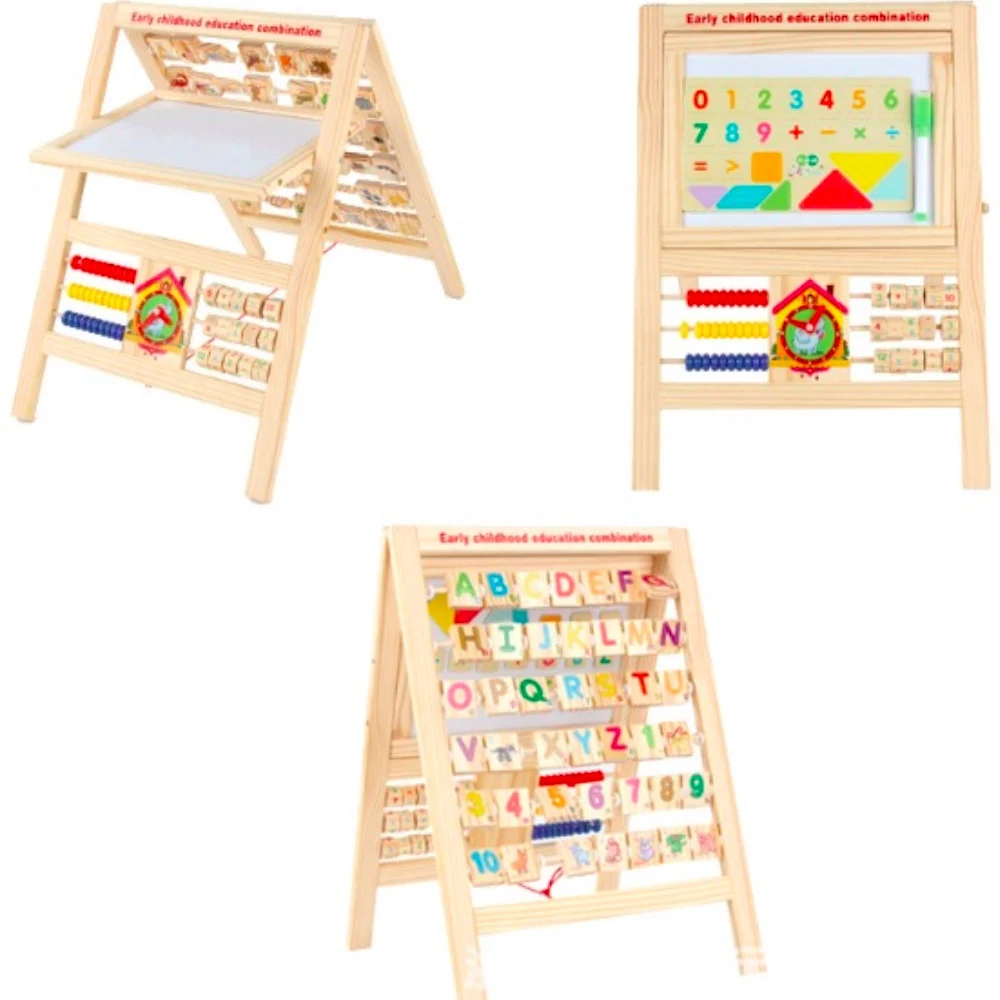 

Wooden Blackboard learning easel drawing writing art board adjustable double sided multifunctional educational toy drawing board
