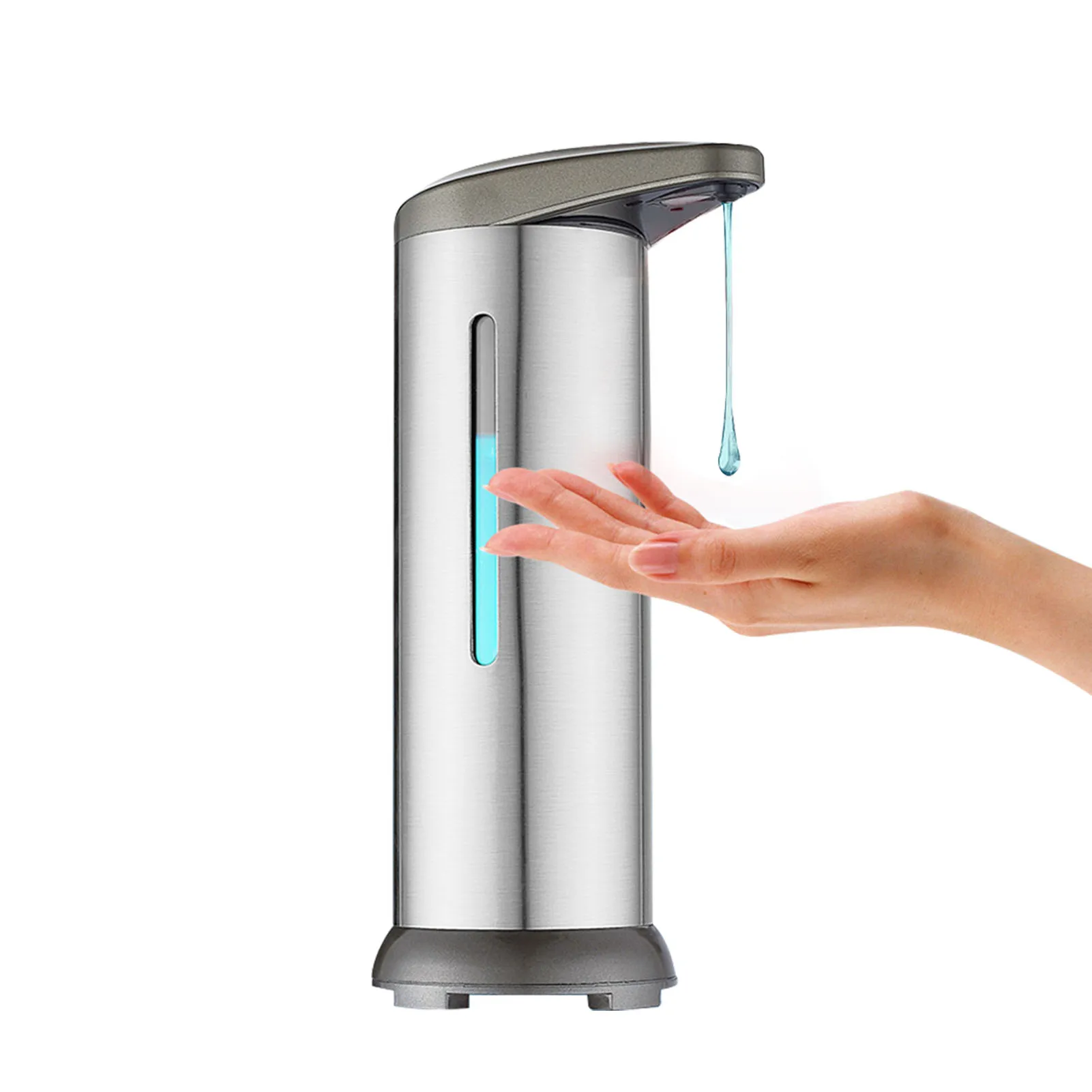 

Kitchen Battery Powered Home Waterproof Hotel Hand Washing With Visible Window Automatic Soap Dispenser Bathroom Infrared Sensor