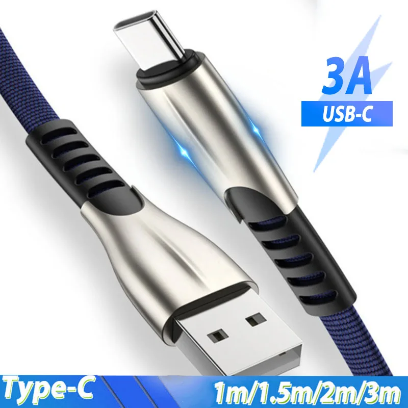 Type C Cable 3m 2m USB Cable Wire USB C For Samsung Galaxy N