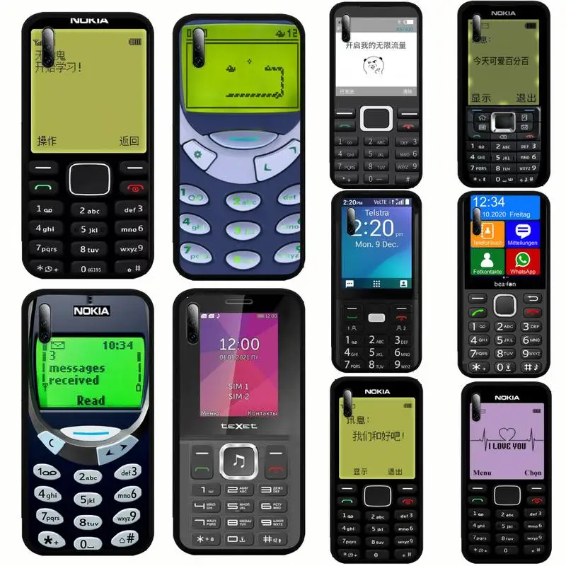 

Retro mobile phone Phone Case For Samsung S8 S9 S10 E S20 S21 S30 5G Edge plus lite Cover Fundas Coque