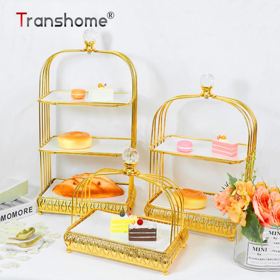 Transhome квадратная клетка Европейская подставка для тортов десертов поднос торта