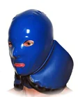 2018 новая стильная латексная резиновая крутая Синяя Маска унисекс маска для танцев