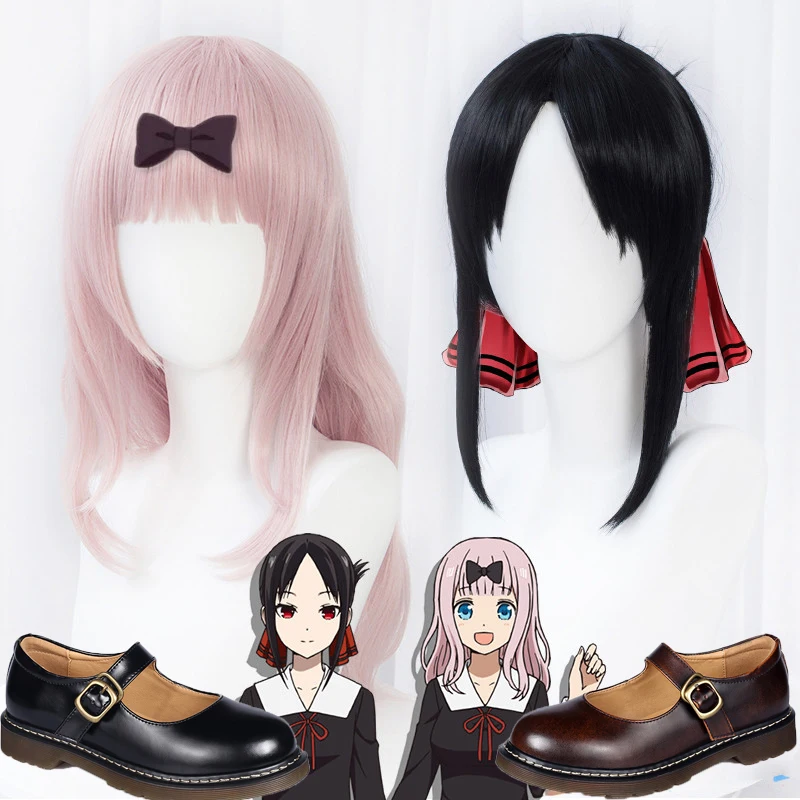 

Japanese Anime Kaguya-sama: Love is War Cosplay shoes Wigs Fujiwara Chika Shinomiya Kaguya Halloween Lolita shoes Love is War