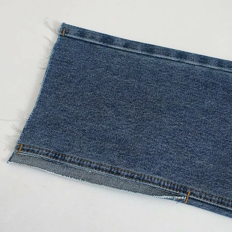 

Artsnie Winter Blue Denim Pants Women High Waist Vintage Split Wide Leg Pants Streetwear Casual Pockets Boyfriend Jeans Femme