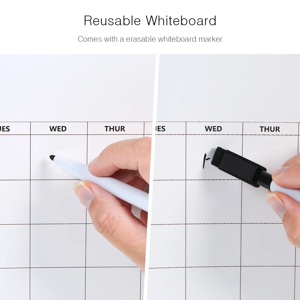 Магнитный календарь на холодильник сухая стираемая доска многоразовая для кухни