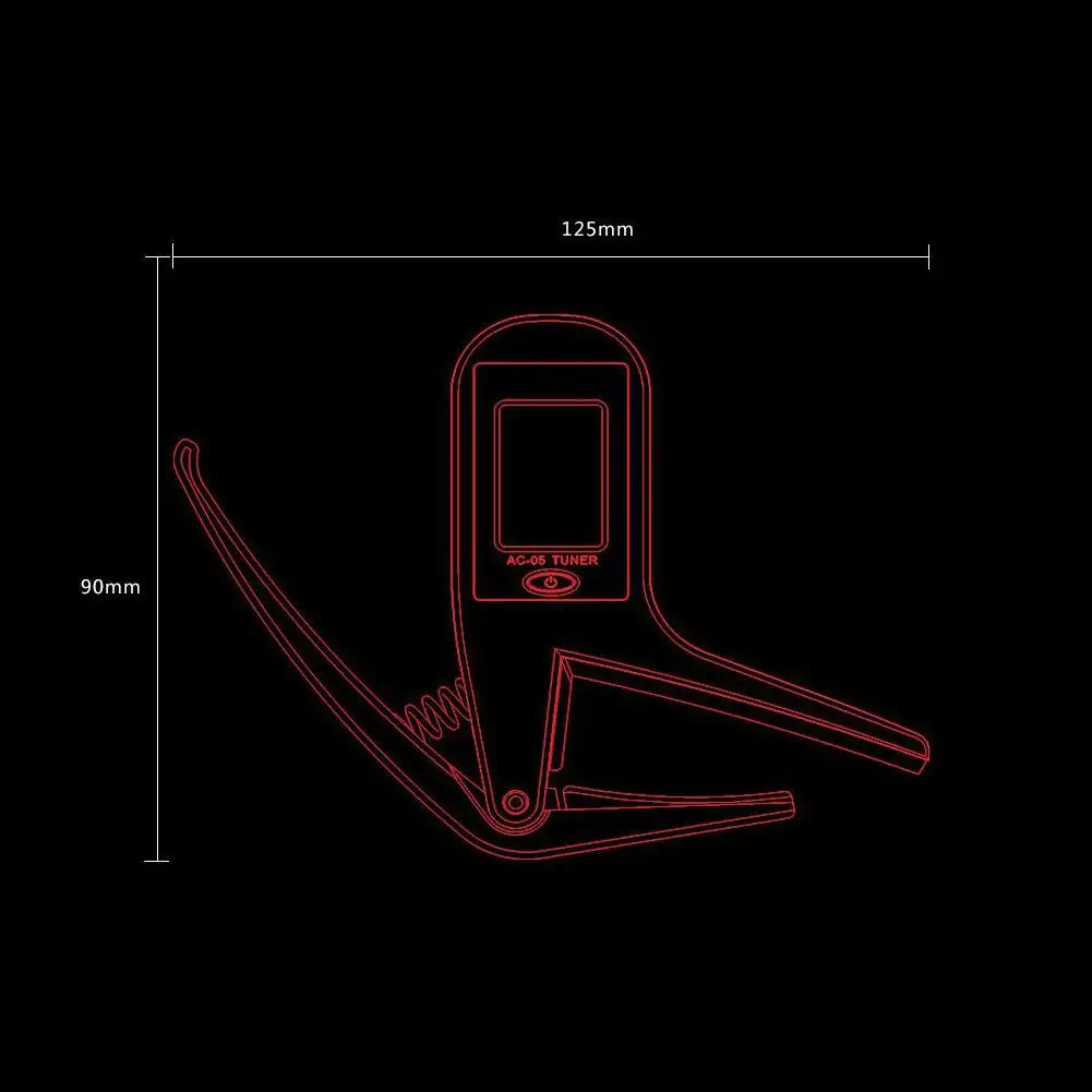 

AC-05 Guitar Capo Metal Tuner Capo Without Battery for Guitar and Bass