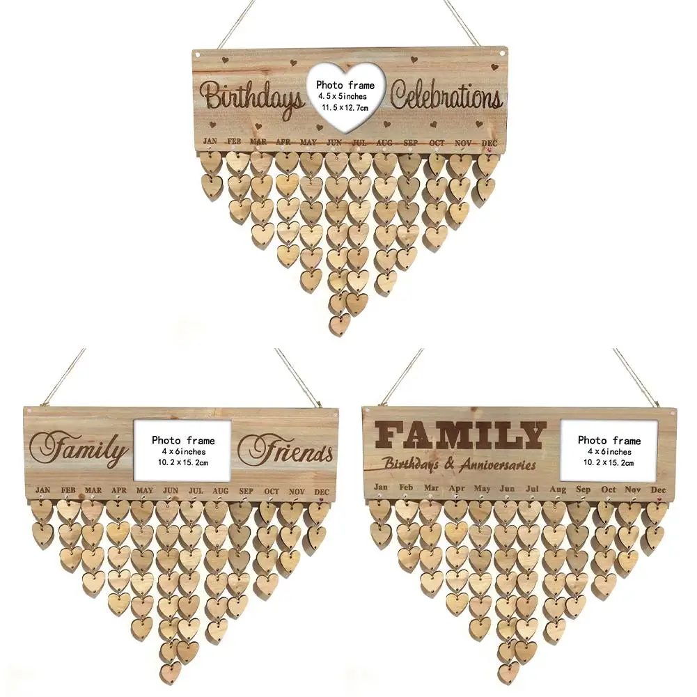 Кулон фоторамка деревянный календарь напоминание орнамент настенный семейный