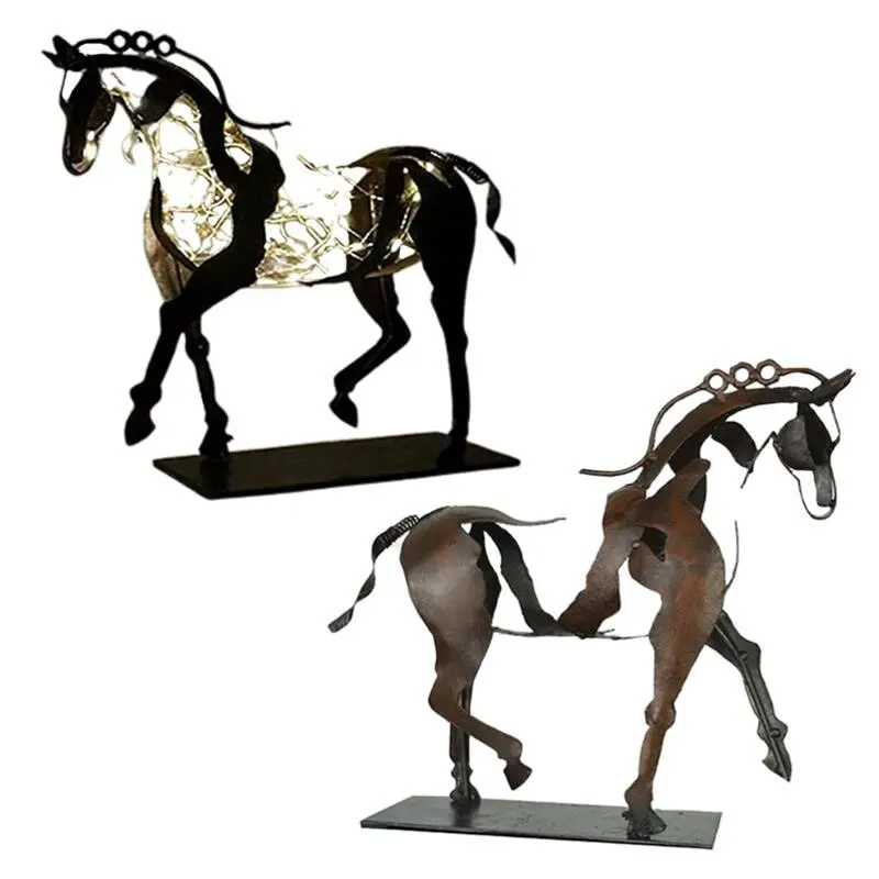 

Creative Metal Three-dimensional Openwork Adonis-horse Sculpture Horse Sculpture-adonis Desktop Decorative Ornaments Direct Sale
