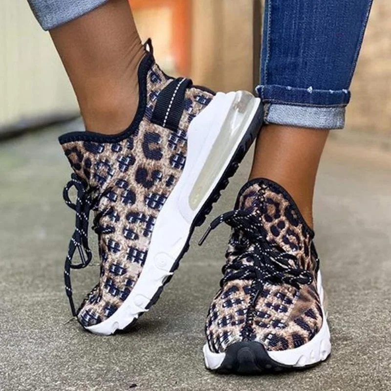

2021 Sneakers Women Vulcanized Shoes Female Platform Wedges Women Leopard Casual Ladies Shoes for Women Sneakers