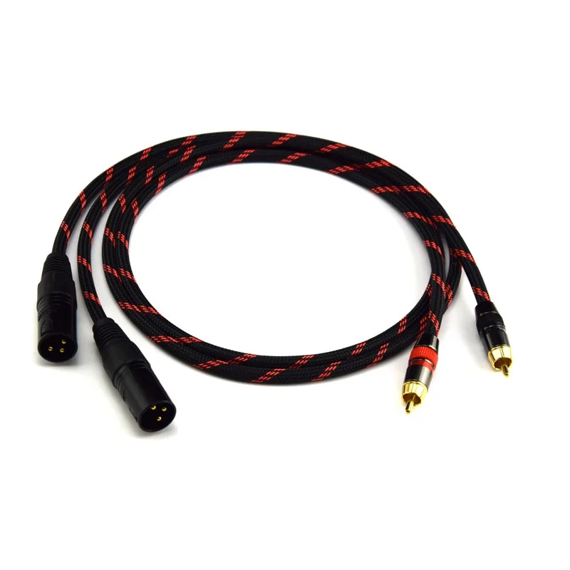 

1 Hifi RCA XLR 4N OFC 2 RCA 2 XLR