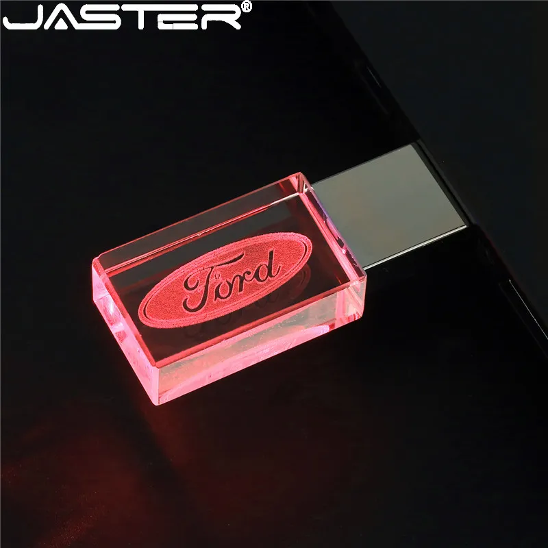 JASTER Ford crystal + металлический USB флеш накопитель Флешка 4 ГБ 8 16 32 64 Гб 128 Внешняя карта