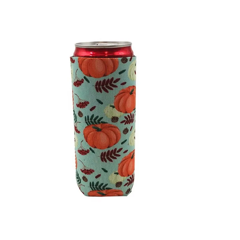 Pumpkin 6 шт. неопреновый тонкий охладитель, изоляторы, тонкий Can koozie Для 12 унций, энергетический напиток, пивные банки RedBull Michelob, ультра шипами, Seltzer - Цвет: Pumpkin