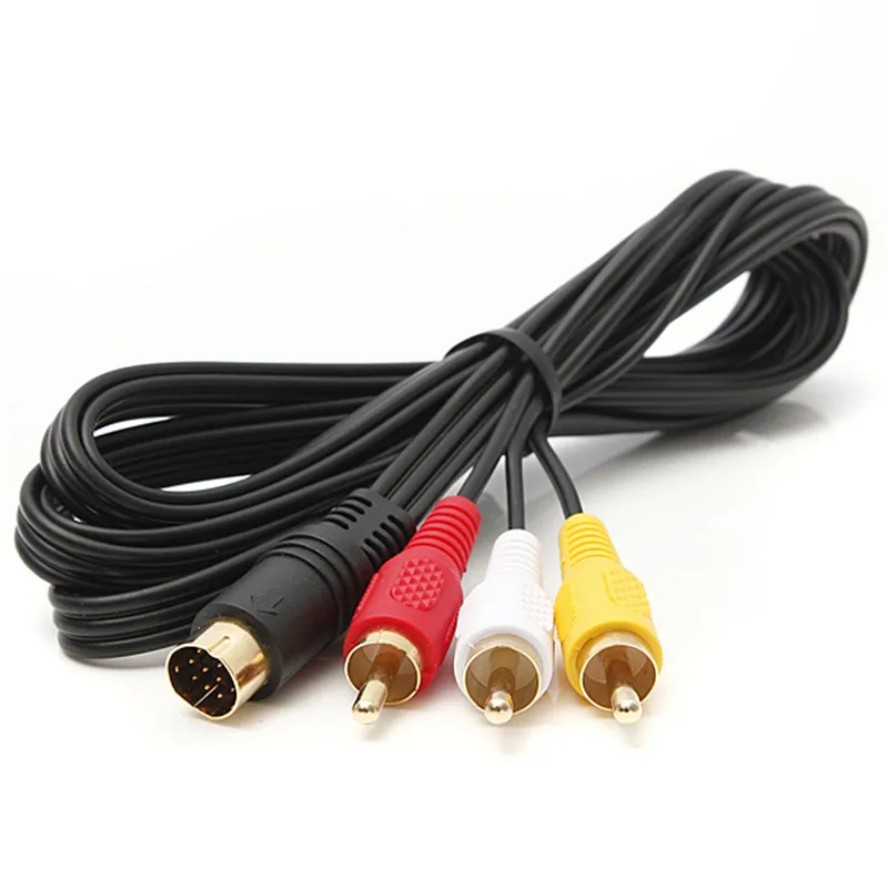 FZQWEG gold1.8M 6 футов аудио видео av кабель для Sega Saturn A/V RCA Соединительный шнур|Кабели| |